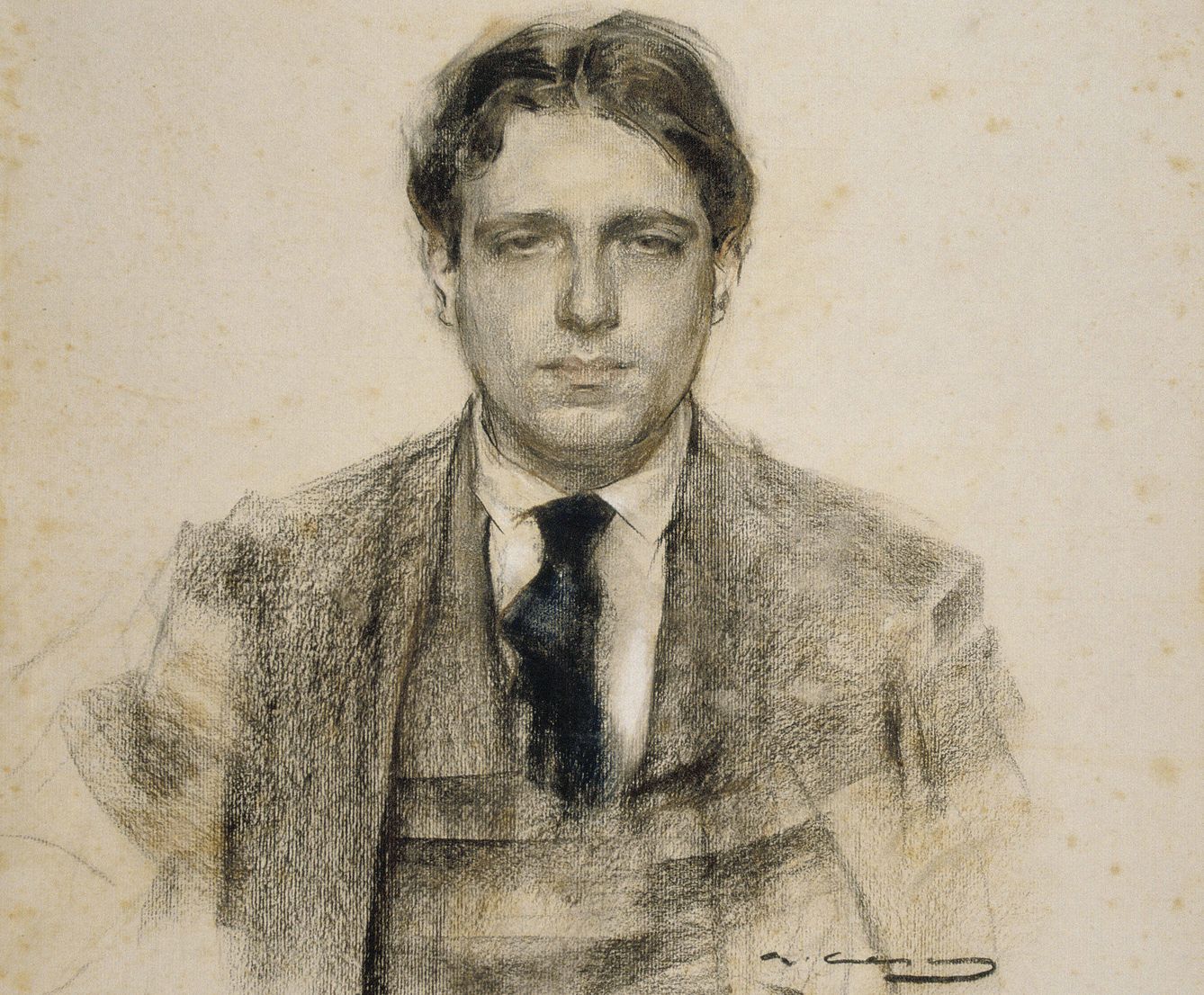 Retrato de Eugenio d'Ors por Ramón Casas