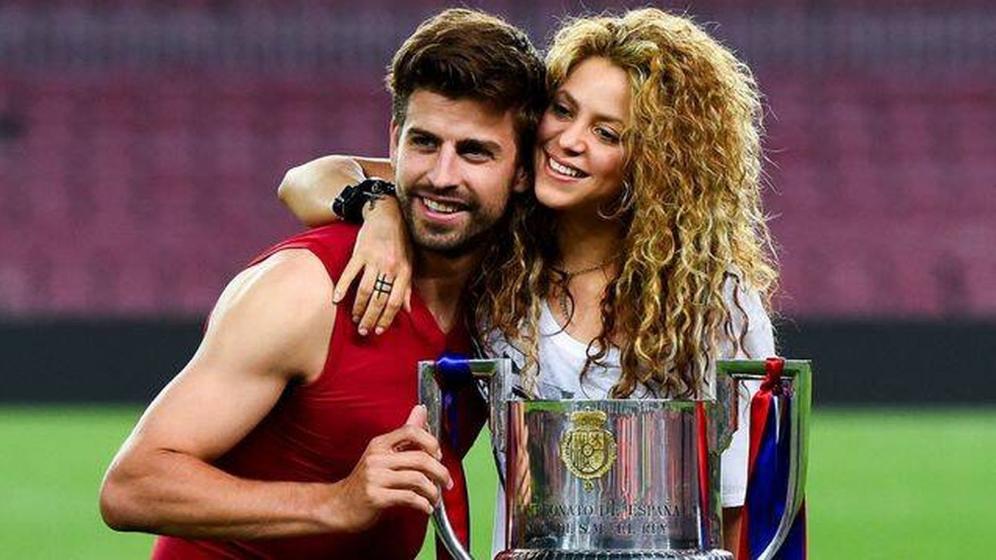  Shakira y Piqué, en la final de la Copa del Rey de 2015. (Getty)