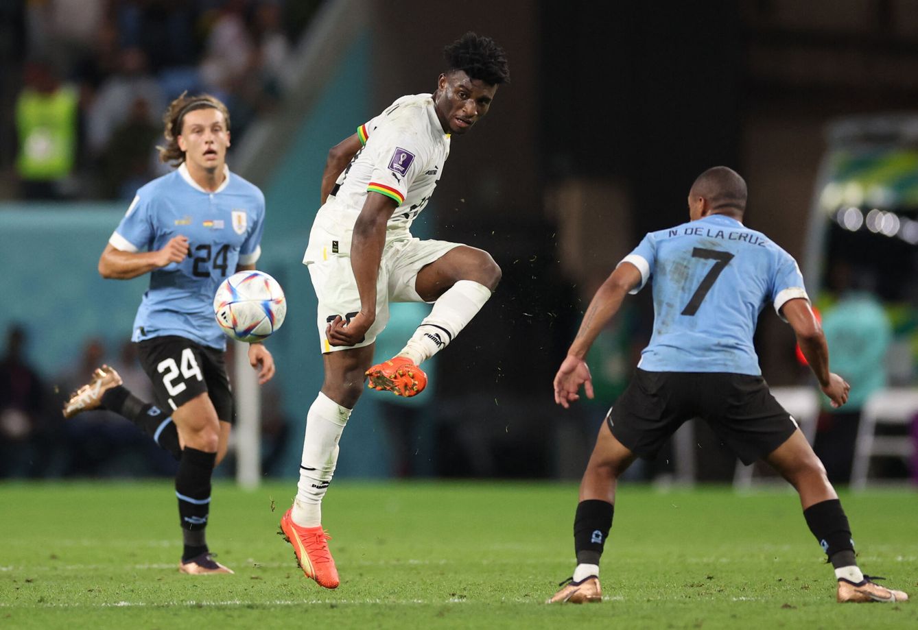 Mohammed Kudus, contra Uruguay en el pasado mundial de Qatar. (Amr Abdallah Dalsh/Reuters)