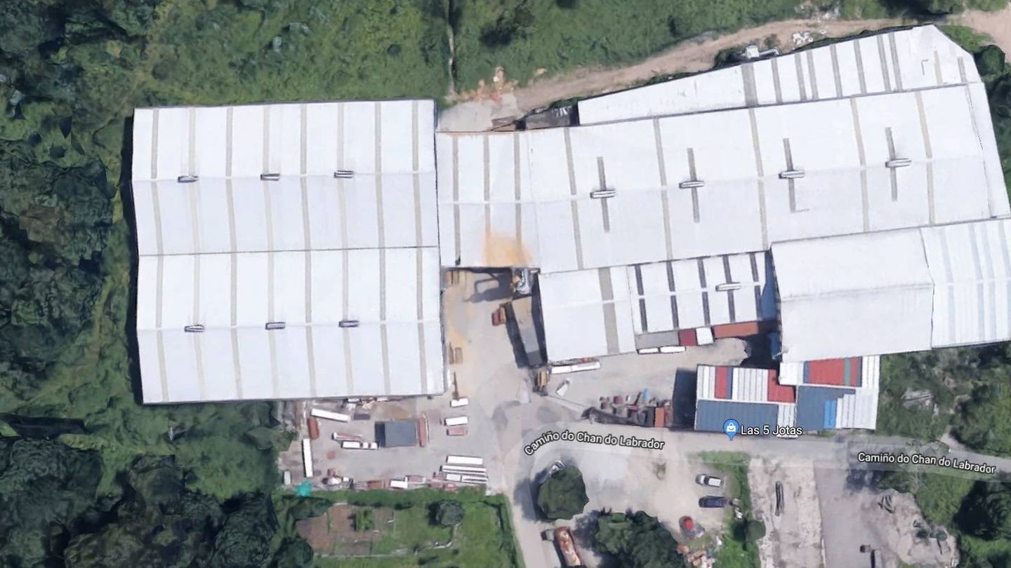 Vista cenital de la fábrica de Las 5 Jotas. (Google Maps)