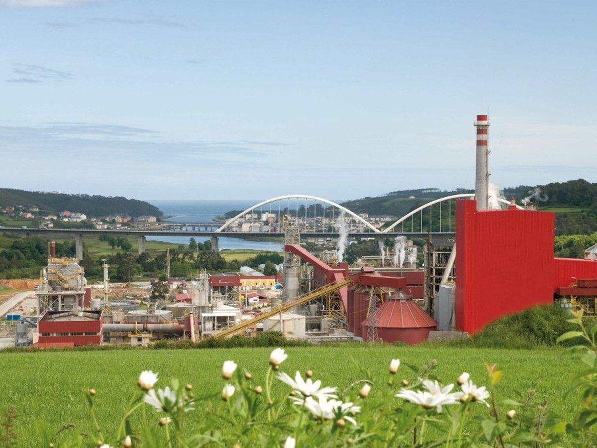 Foto: Fábricas de celulosa de Ence en Navia.