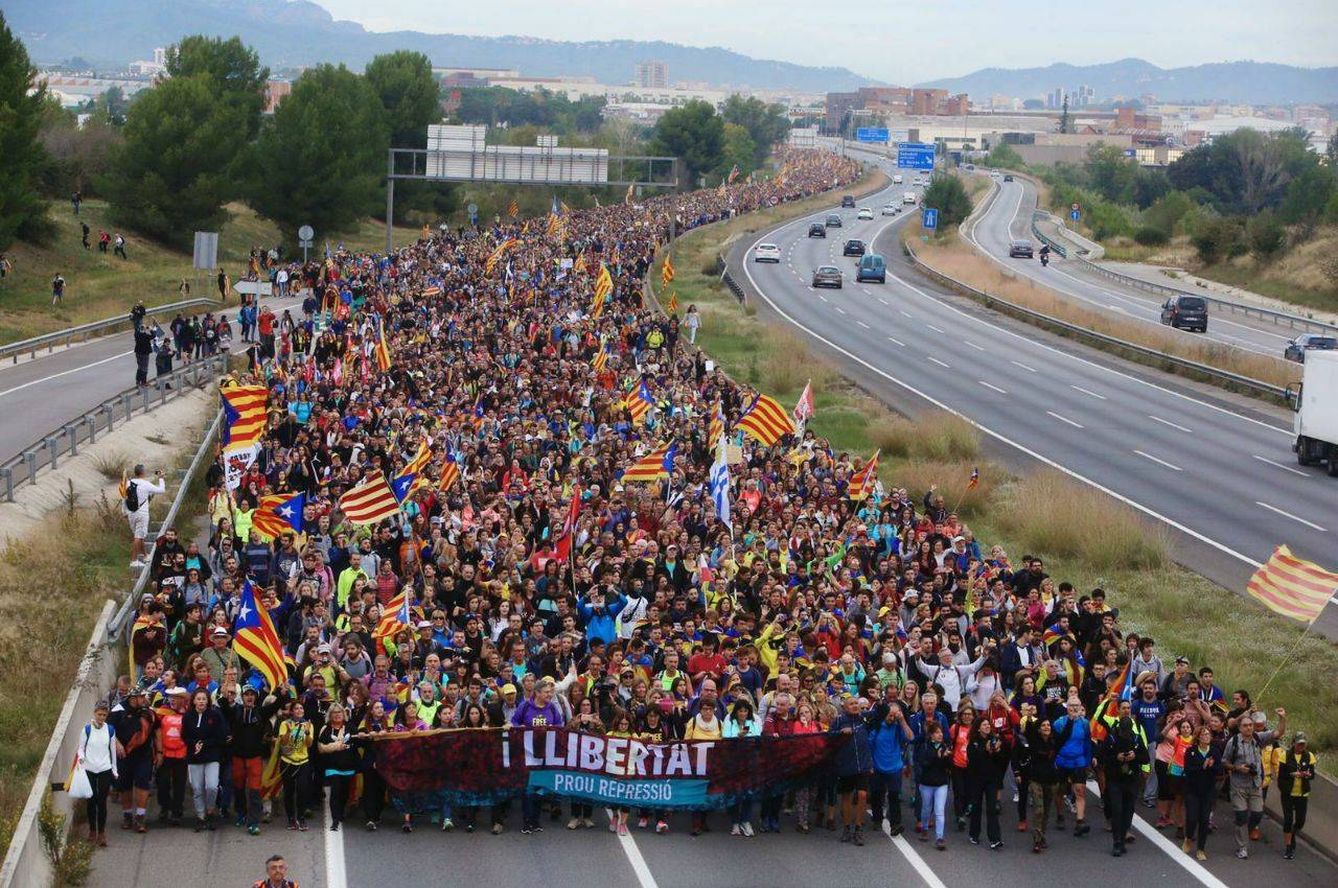 Imagen de la AP-7 difundida por Anonymous Catalonia.