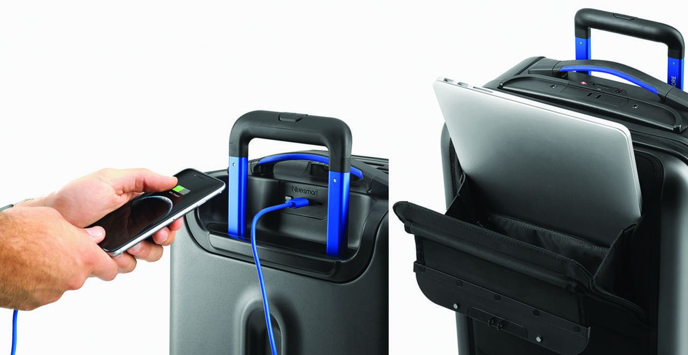 La maleta 'BlueSmart' permite cargar el móvil o guardar el portátil (Foto: BlueSmart)
