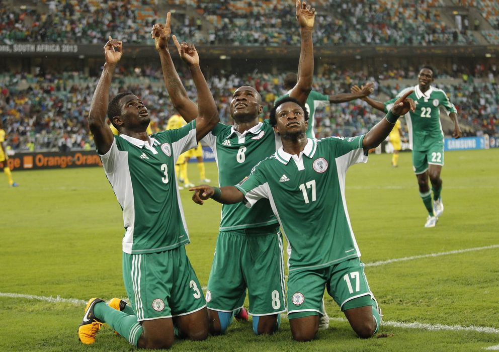Foto: Los jugadores de Nigeria, vigente campeón de la CAN, celebra un gol durante el pasado torneo.