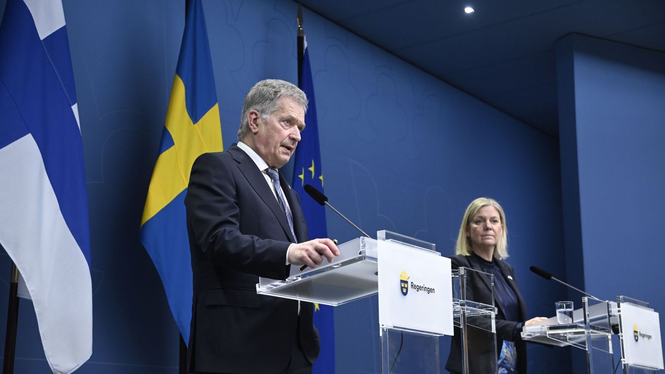 Foto: Visita del presidente de Finlandia a Suecia. (EFE/Anders Wiklund)
