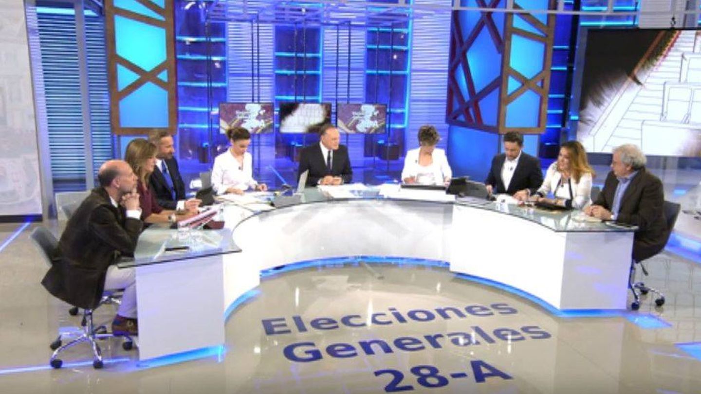 Imagen del plató del especial elecciones de Telecinco/Cuatro. (Mediaset)