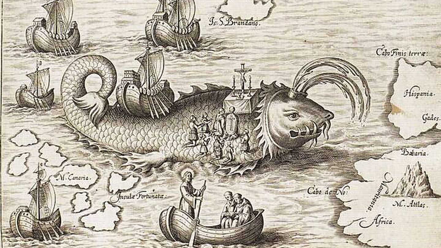 Un monstruo marino en un mapa de 1621. (Wikimedia commons)
