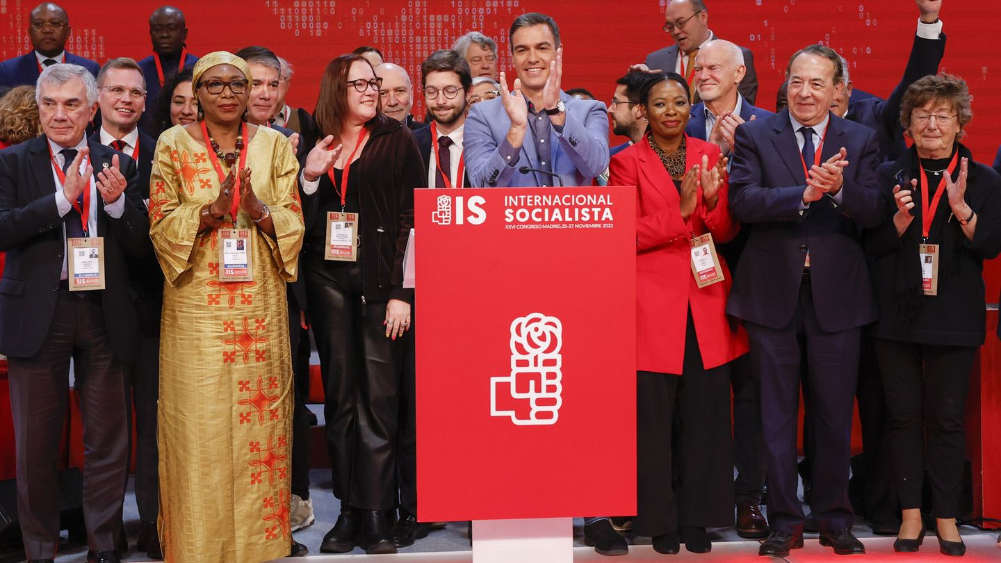 Pedro Sánchez durante la clausura del XXVI Congreso de la Internacional Socialista. (EFE/Chema Moya) 