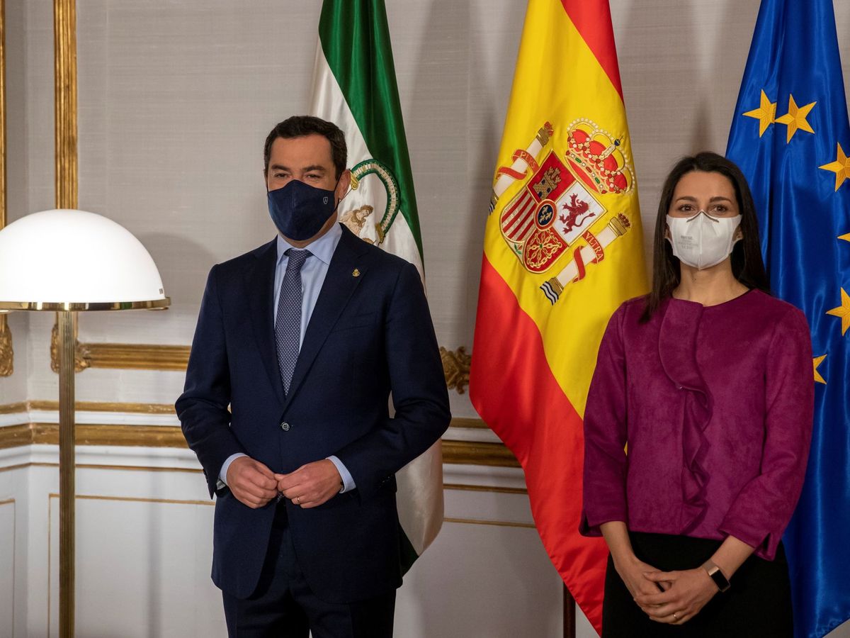 Foto: El presidente de la Junta, Juanma Moreno, e Inés Arrimadas. (EFE)