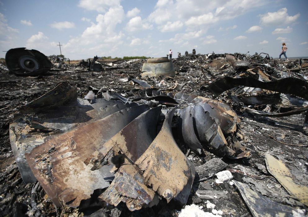 Foto: Restos del avión de Malaysia Arlines (Reuters)