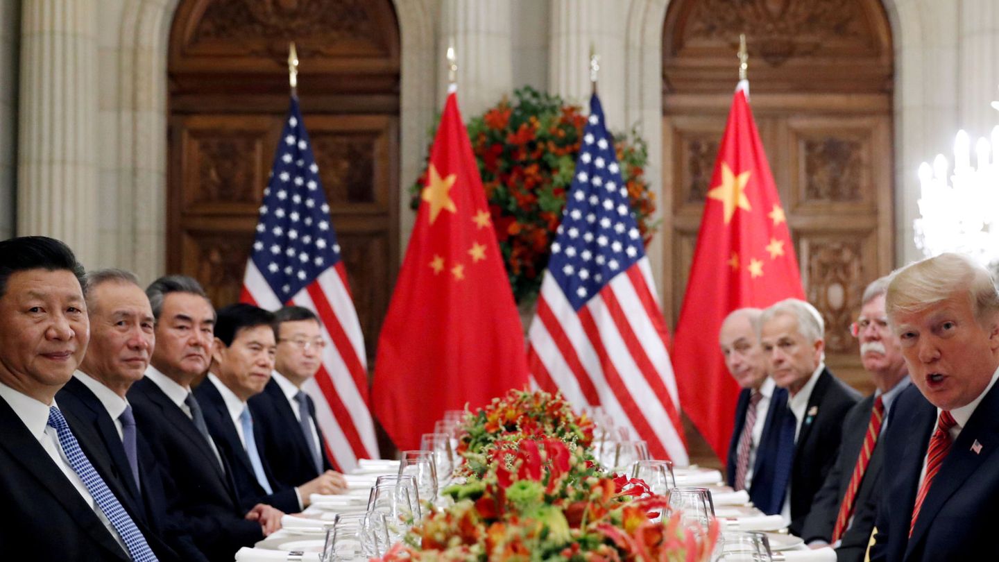 El presidente de EEUU Donald Trump y el presidente chino Xi Jinping en la cena del G20 en Argentina