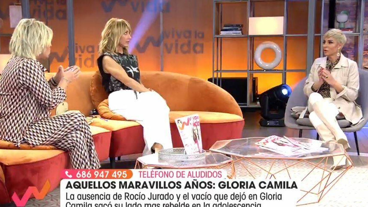 Terelu Campos y Ana María Aldón, en 'Viva la vida'. (Mediaset España)