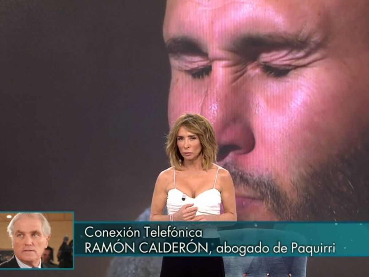 Foto: Ramón Calderón durante su conexión en 'Sábado Deluxe'. (Telecinco).