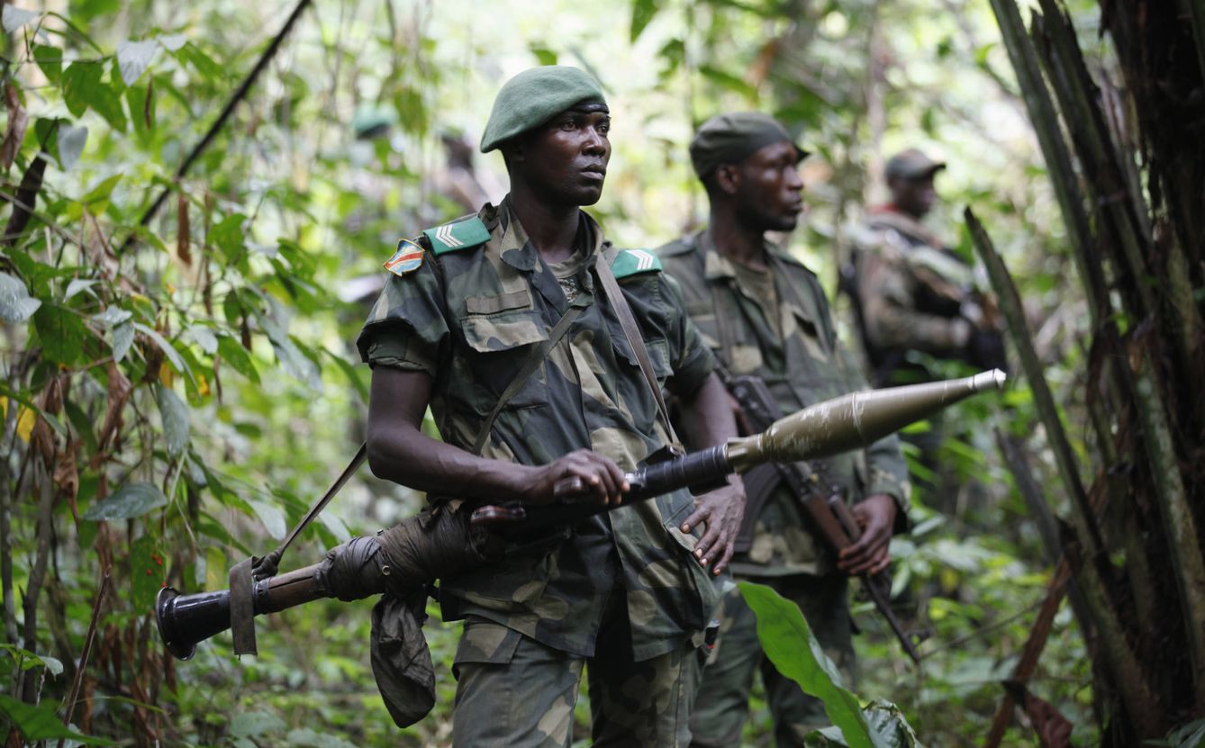 Soldados congoleños durante una operación contra las ADF cerca de Beni (Reuters). 