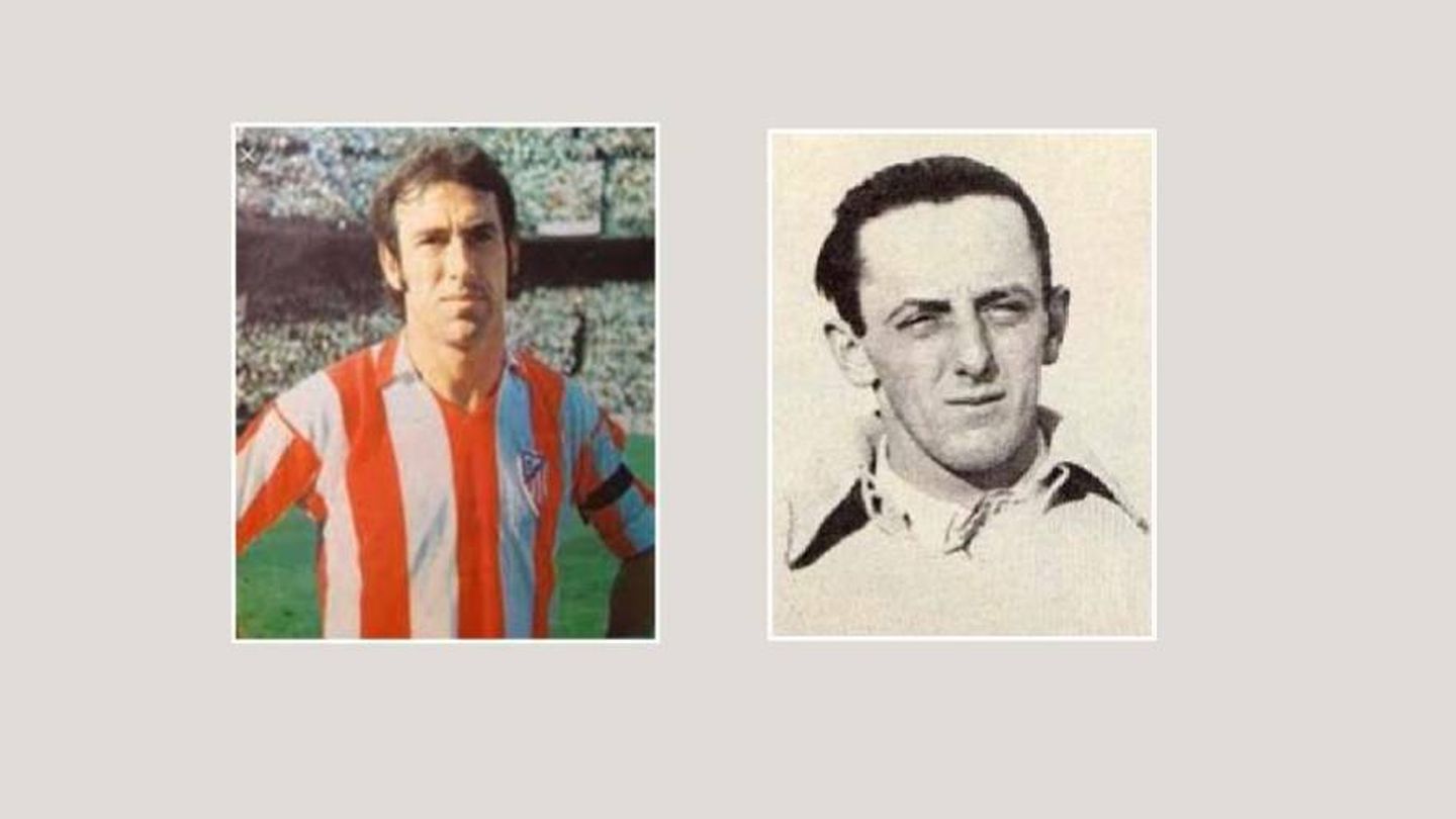 A la izquierda, Adelardo Rodríguez, ex jugador del Atlético de Madrid; a la derecha, Juan Cárcer, primer entrenador del Real Madrid.