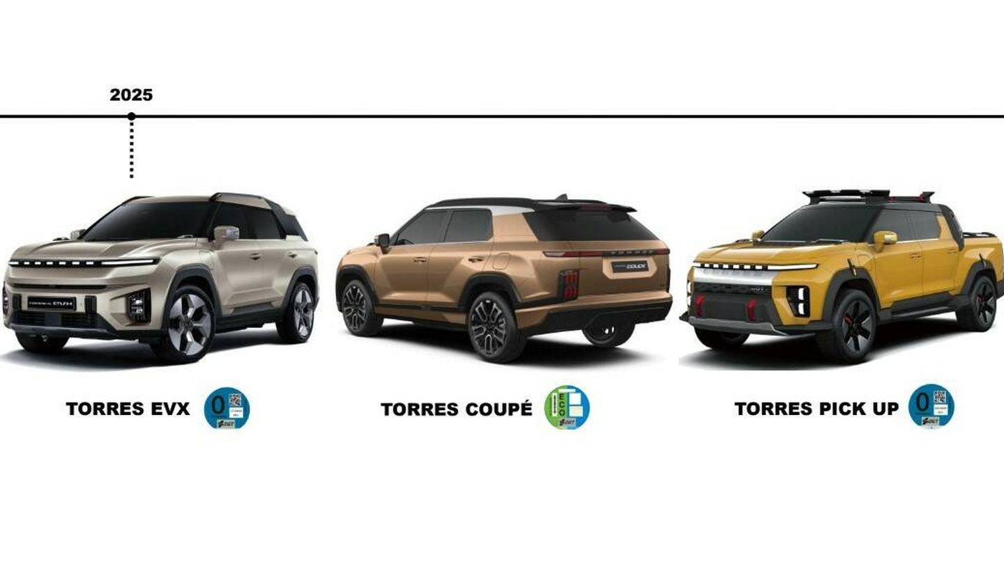 En 2025 llegarán tres nuevas versiones del Torres: EVX (eléctrico), carrocería cupé y un pick-up.