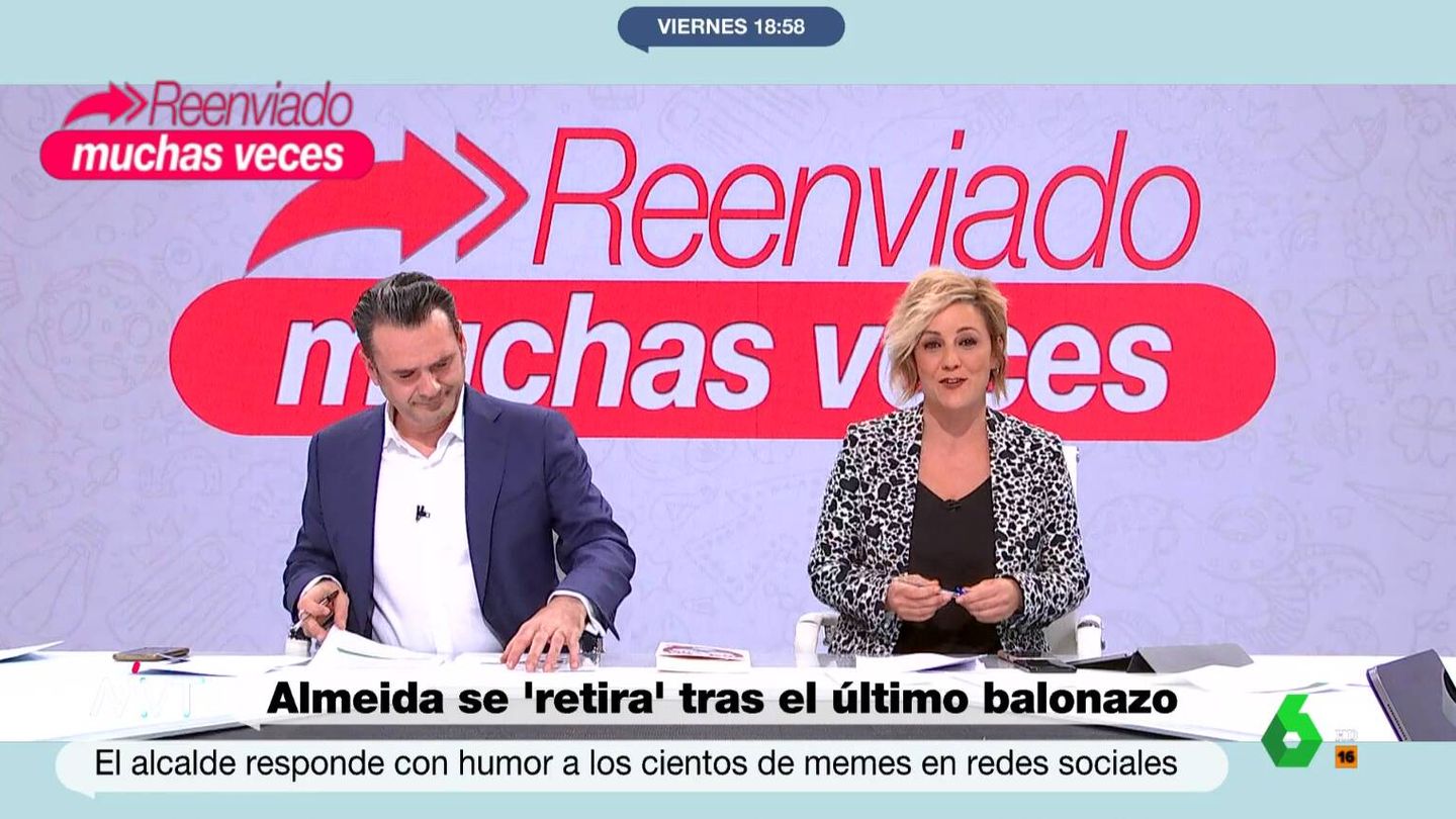 Los presentadores de 'Más vale tarde', Cristina Pardo e Iñaki López. (Atresmedia)