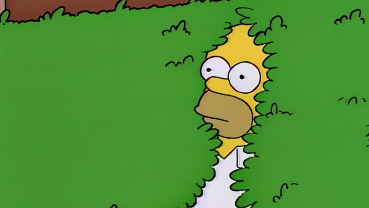30 años del 'gif' más popular de 'Los Simpson': así nació el meme de Homer desapareciendo en los arbustos
