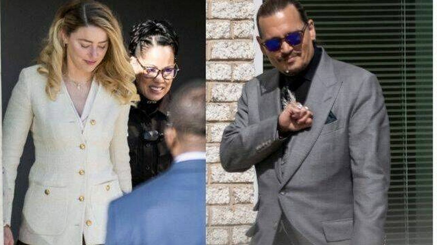 Amber Heard y Johnny Depp, durante el inicio del juicio. (Cordon Press)