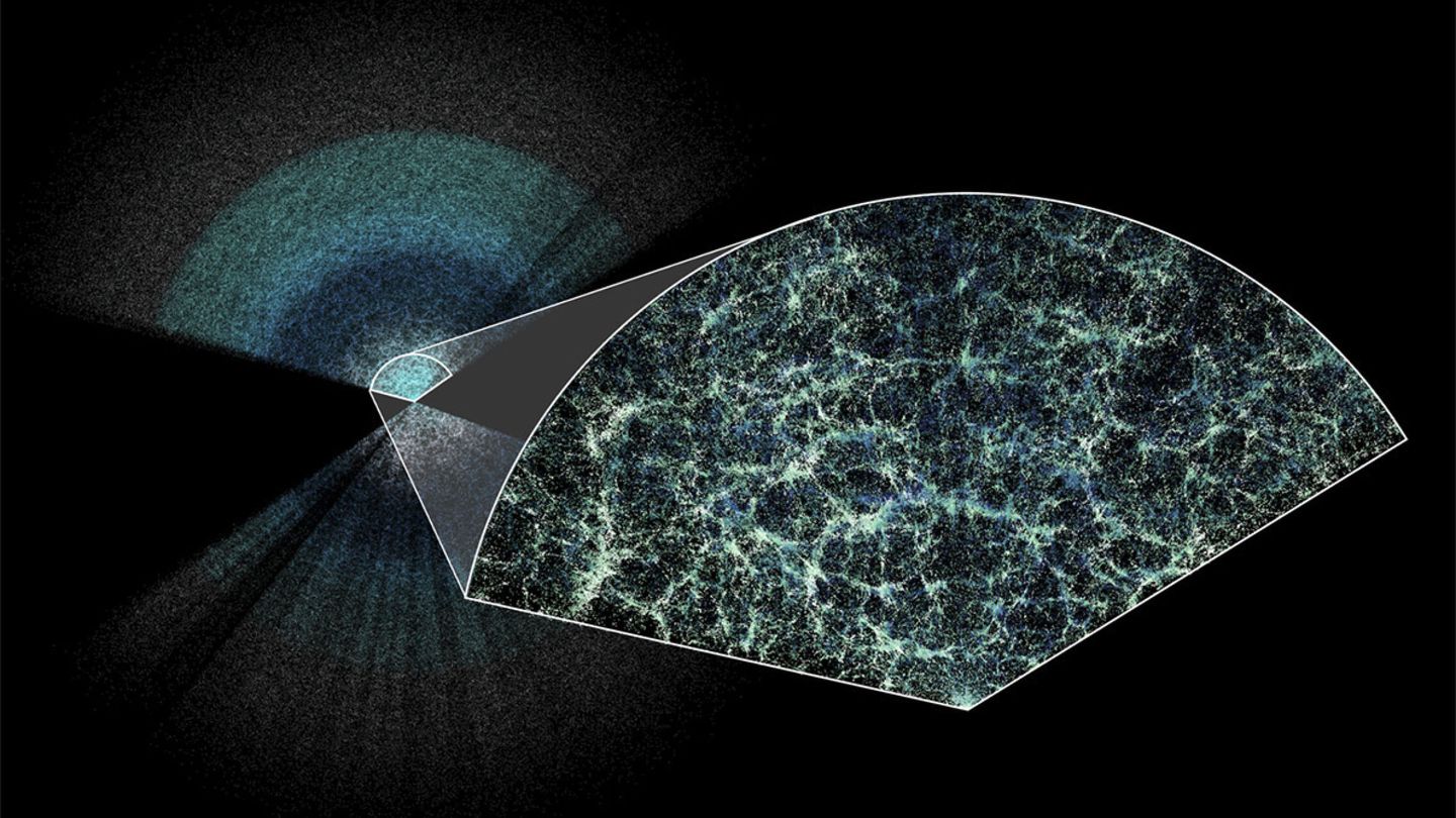 El mapa tridimensional más grande del universo hasta la fecha. (Noirlab nsf - Aura P. Marenfeld) 