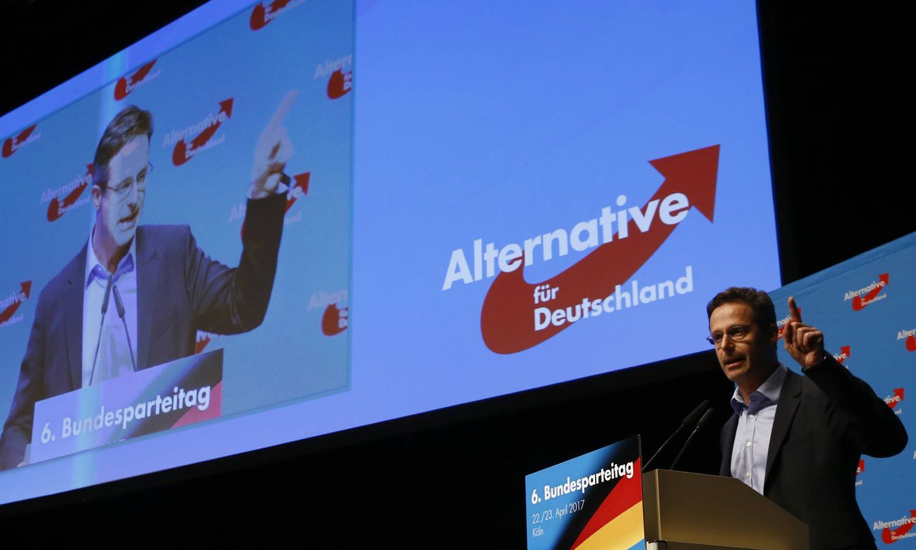 Marcus Pretzell durante su intervención en un congreso de AfD en Colonia, Alemania. (Reuters)