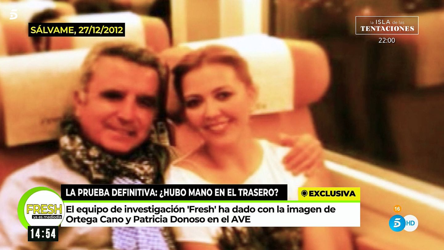 La foto de Ortega y Patricia, en 'Ya es mediodía'. (Telecinco)