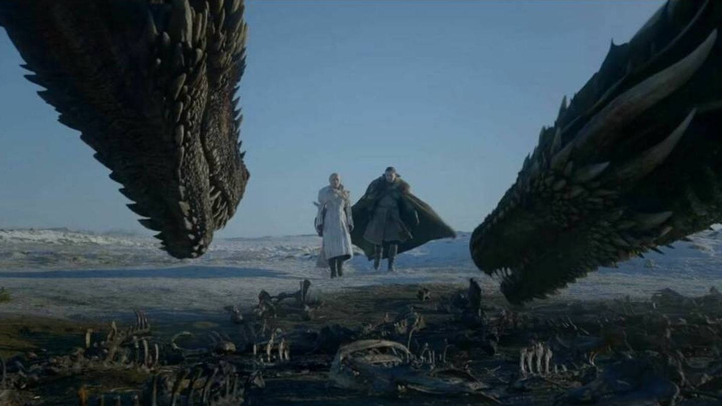 Daenerys Targaryen, Jon Snow y los dragones de khaleesi. (HBO)