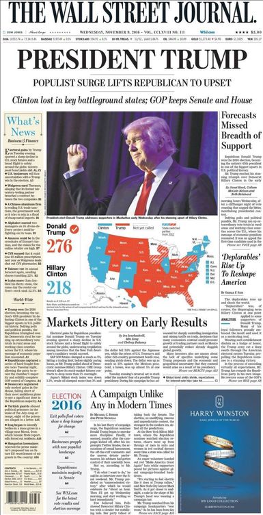 Primera plana del 'Wall Street Journal'. (EC)