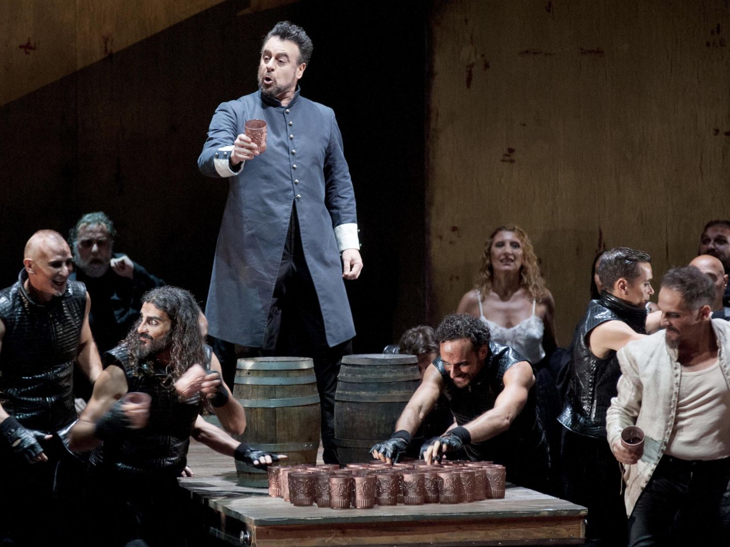 Carlos Álvarez, en la intepretación del 'Otello' de Verdi en el Festival de Peralada. (EFE)