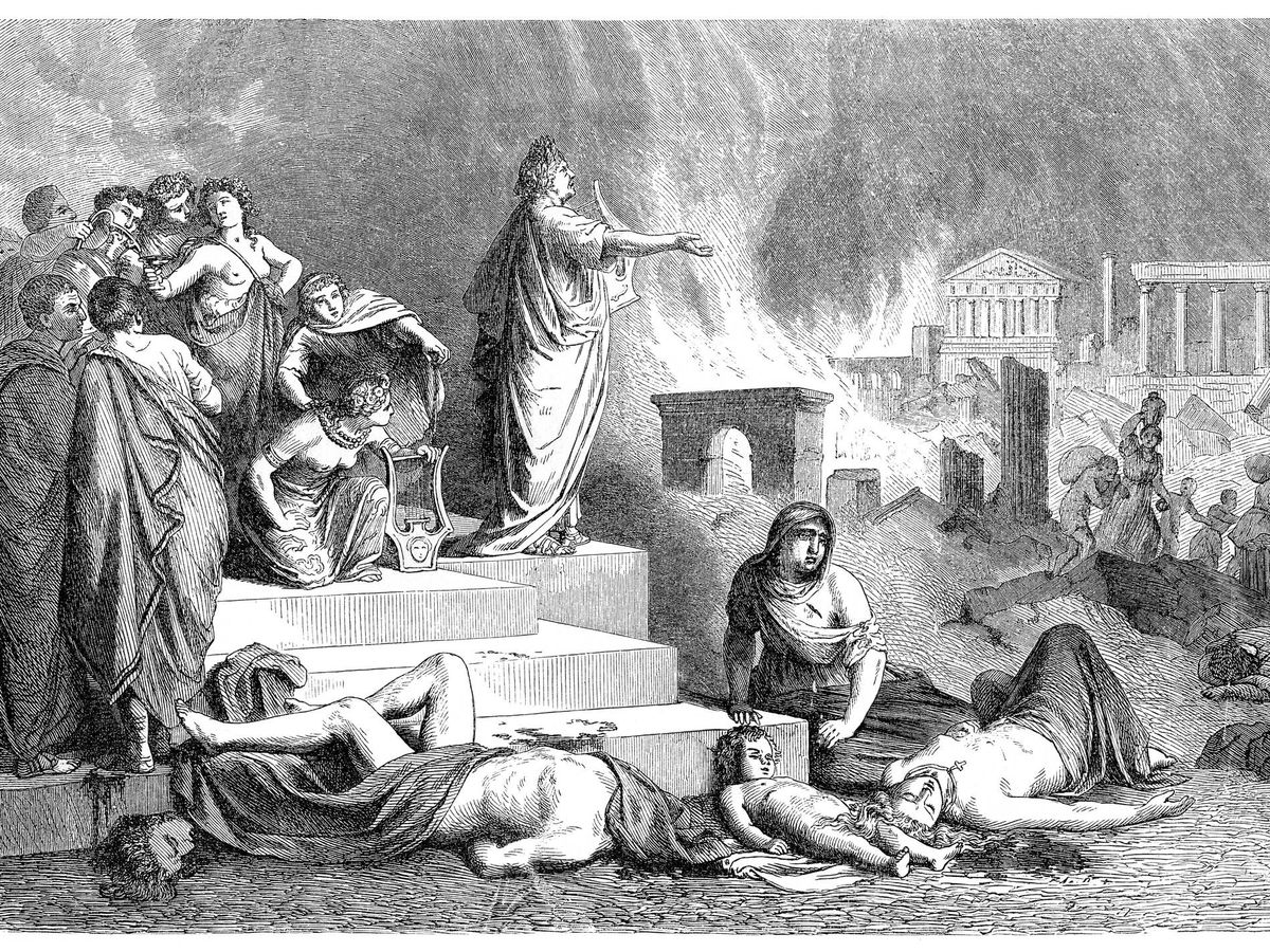 Foto: El emperador Nerón tras incendiar Roma. (iStock)
