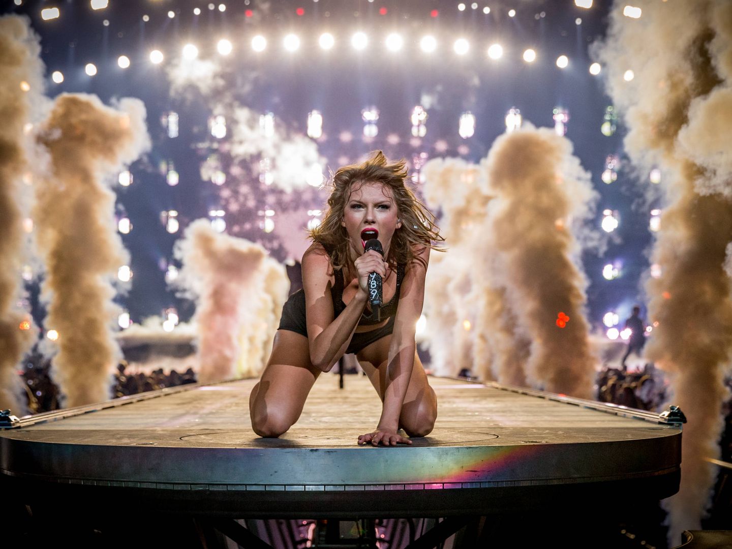 Taylor Swift, durante un concierto. (Getty)