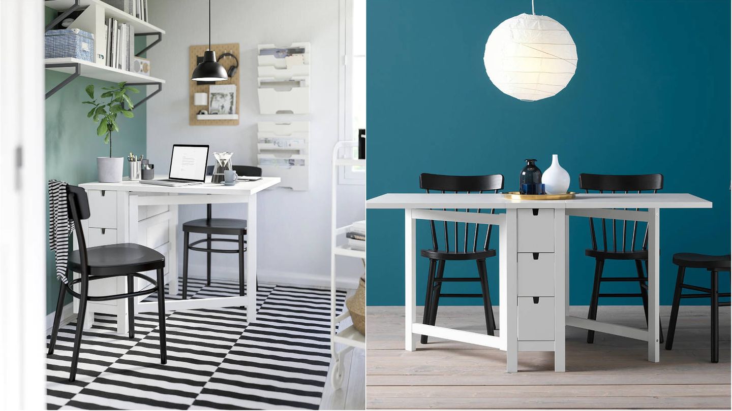 Muebles plegables de Ikea para decorar casas pequeñas. (Cortesía)