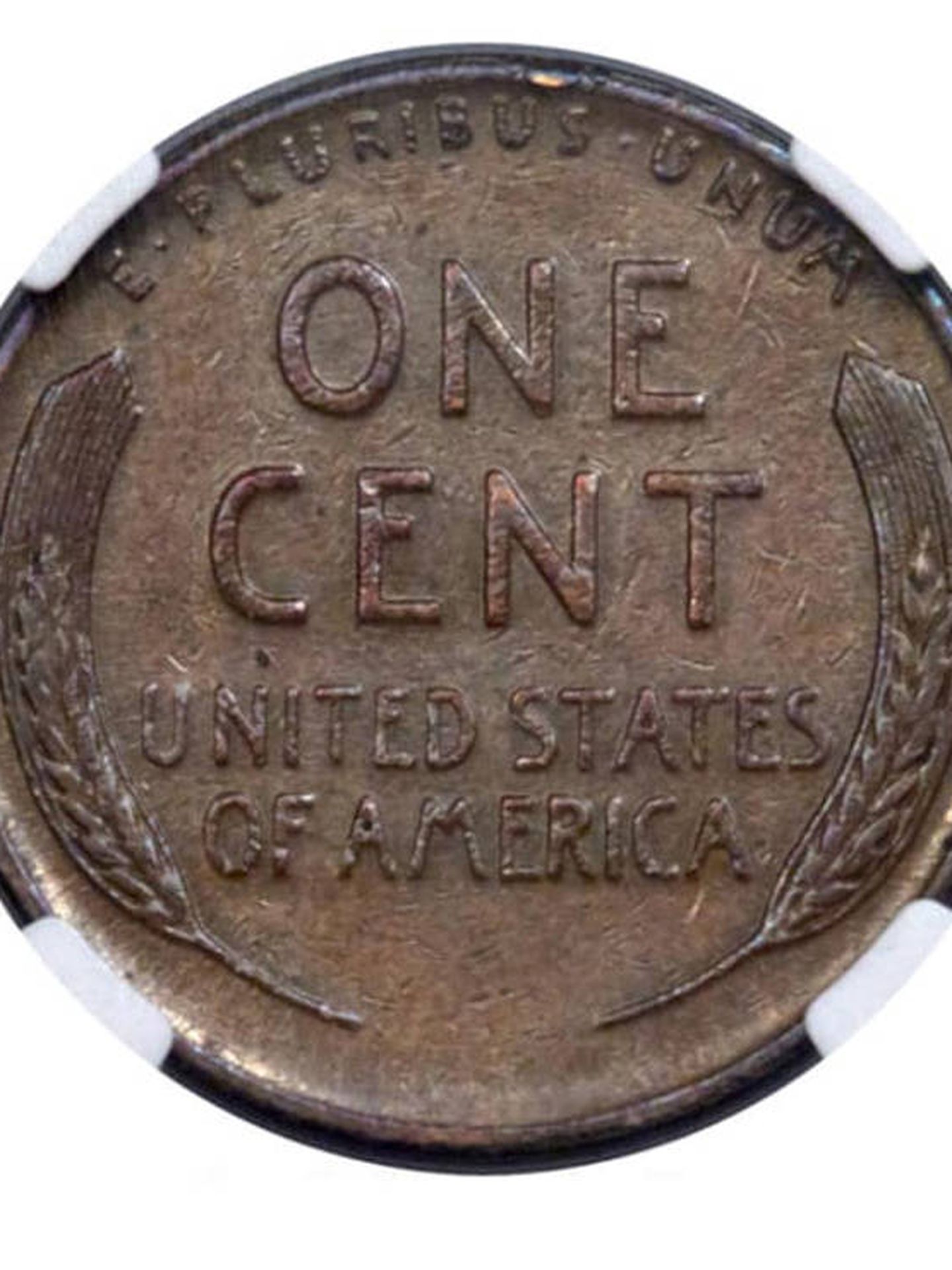 El reverso del extraño centavo de cobre (Foto: Heritage Auctions)