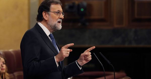 Foto: El presidente del Gobierno, Mariano Rajoy, durante el debate de las pensiones. (EFE)