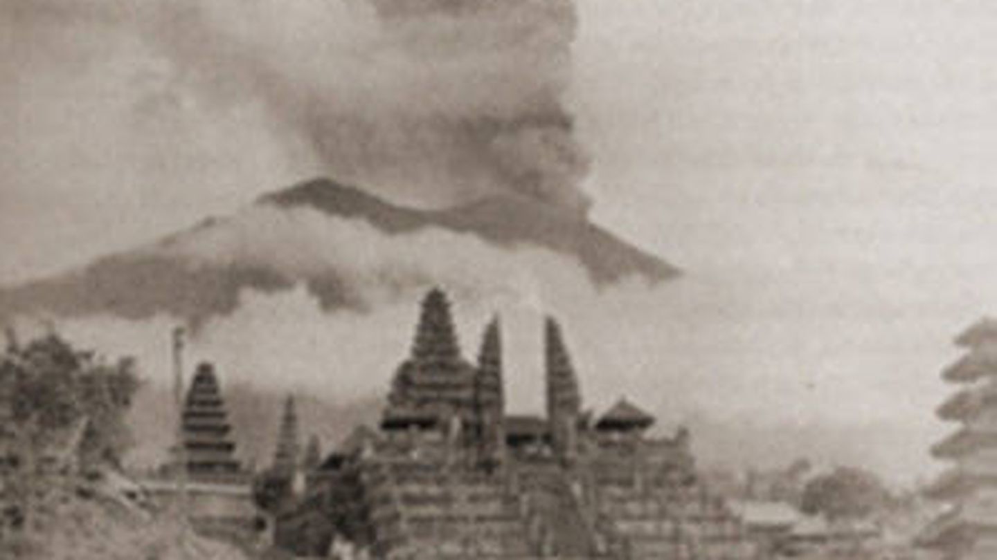Erupción del volcán Agung en 1963