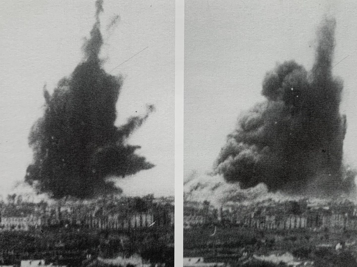 Explosión de las dos minas el día 18.