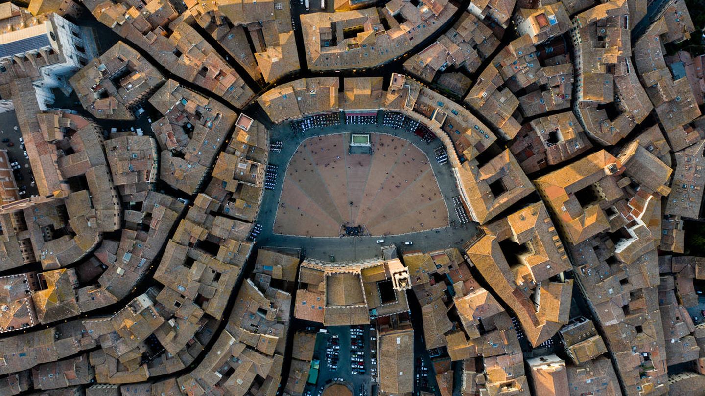 Imagen aérea del centro histórico de Siena (Imagen: iStock)