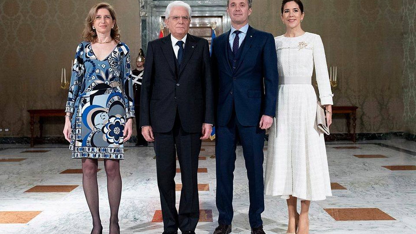 Los herederos con el presidente de Italia y su hija. (Kongehuset)