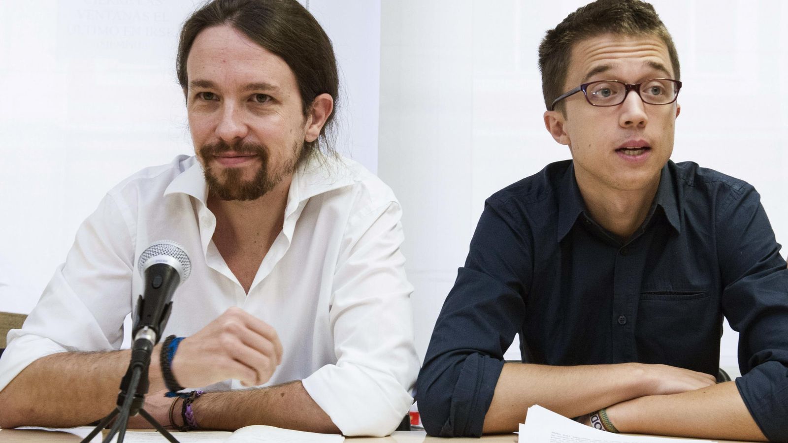 Foto: Pablo Iglesias e Íñigo Errejón durante el Consejo Ciudadano de Podemos celebrado el pasado sábado. (EFE)