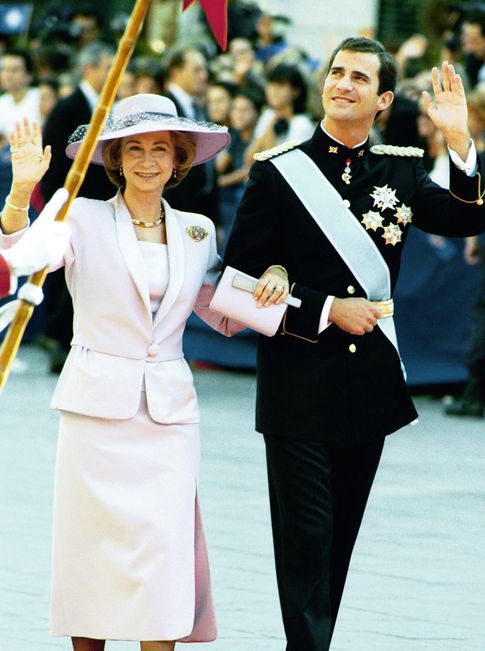 El Príncipe y la Reina en la boda de la infanta Cristina (I.C.)