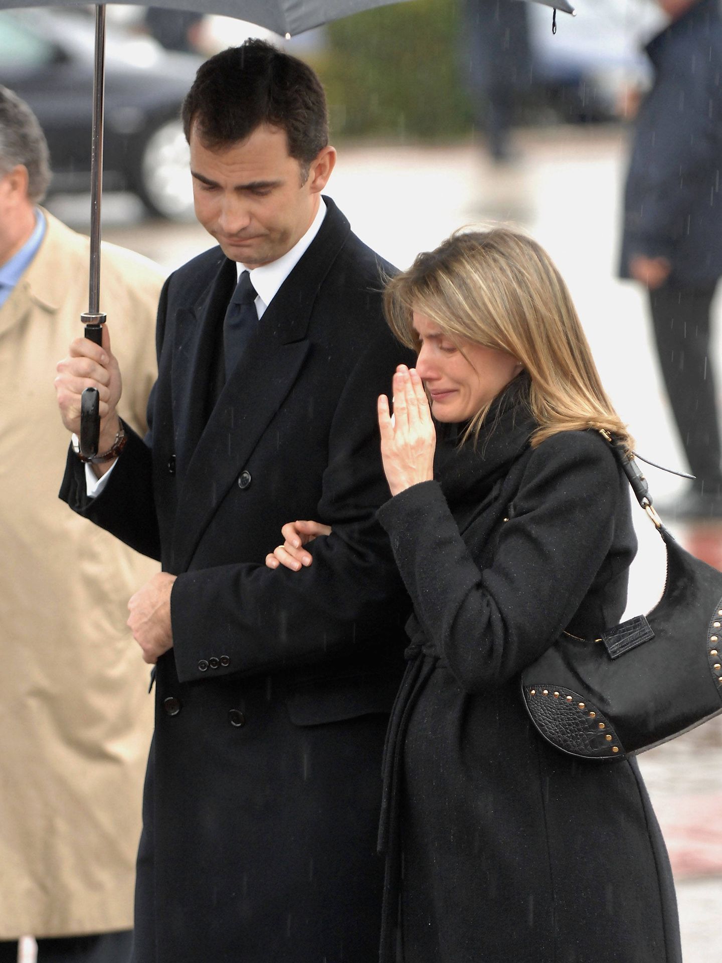 Felipe y Letizia, tras el funeral de Érika Ortiz. (Getty)