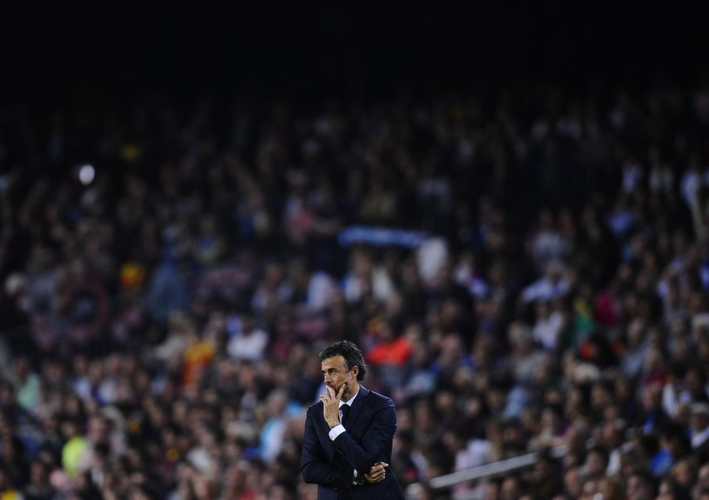 Foto: Luis Enrique, durante un partido del Barcelona en la presente temporada.