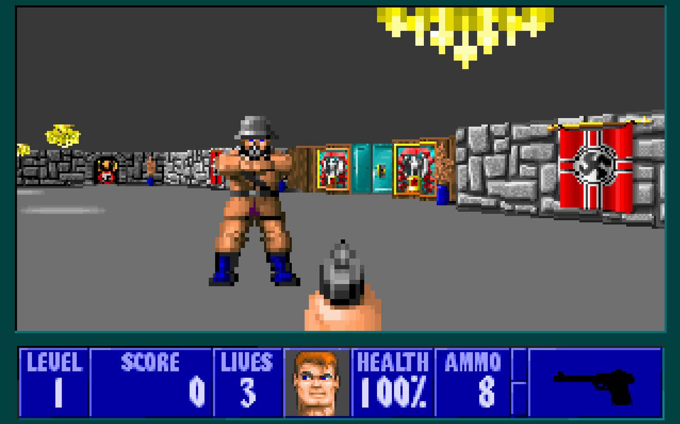 'Wolfenstein 3D' fue el precursor de 'Doom' y 'Quake'. Su legado también ha llegado hasta nuestros días. (id Software)