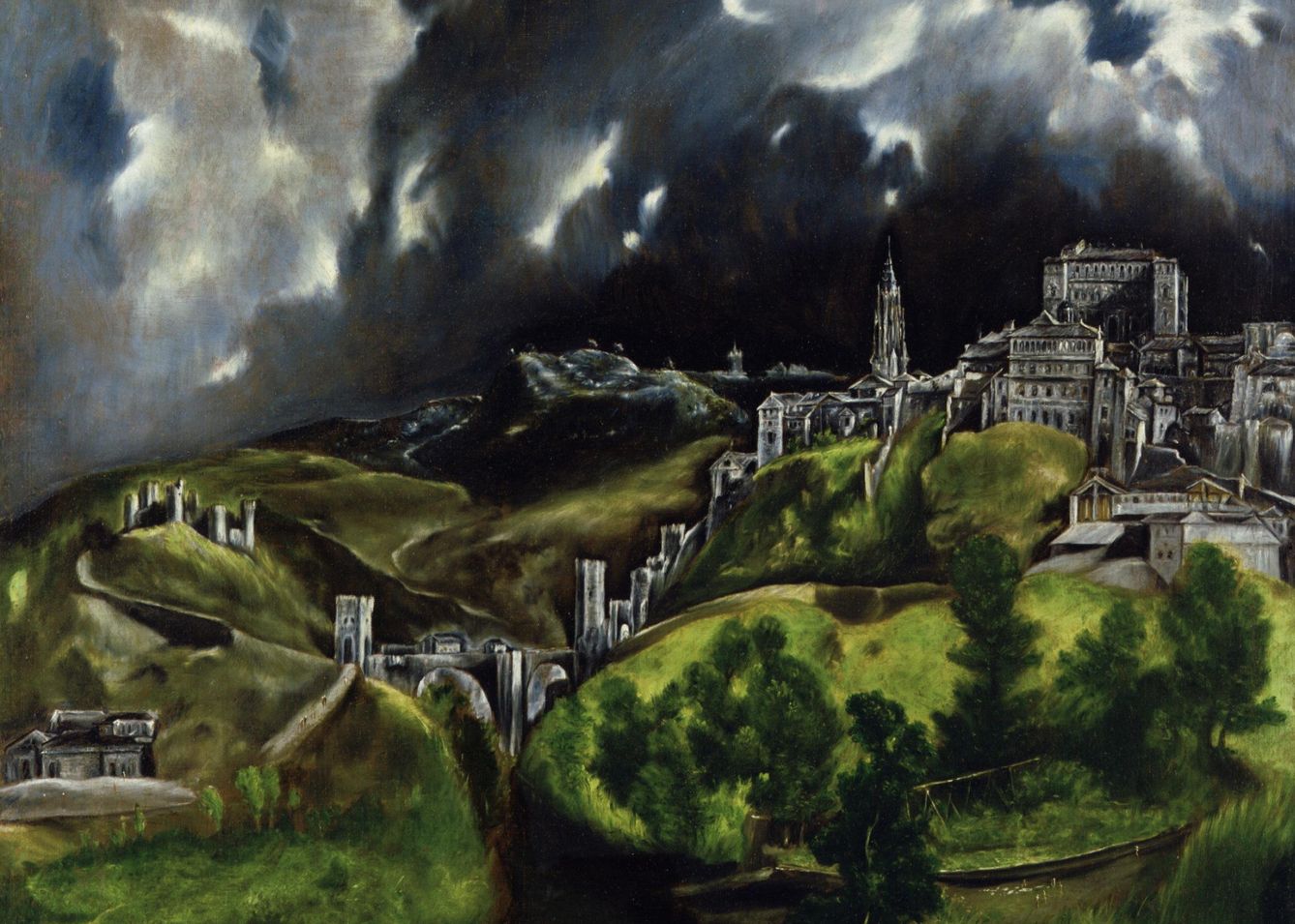 El Greco firmó cuadros con su huella dactilar. 'Vista de Toledo'