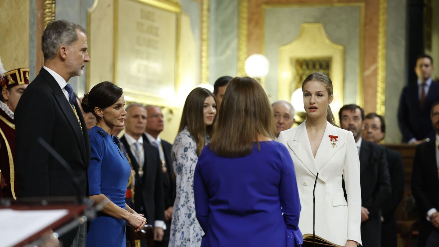 La princesa Leonor jura la Constitución. (EFE/Chema Moya) 
