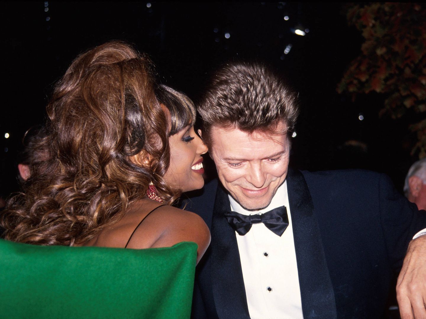 Bowie y su mujer, Iman, en 1992. (Getty)