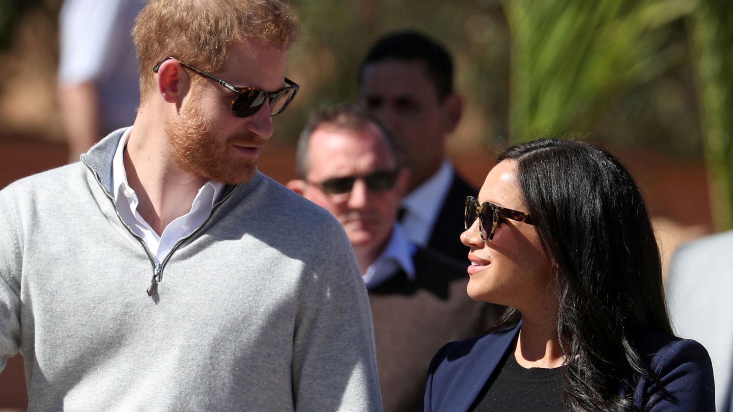 Meghan y Harry, durante su viaje oficial a Marruecos. (Reuters)