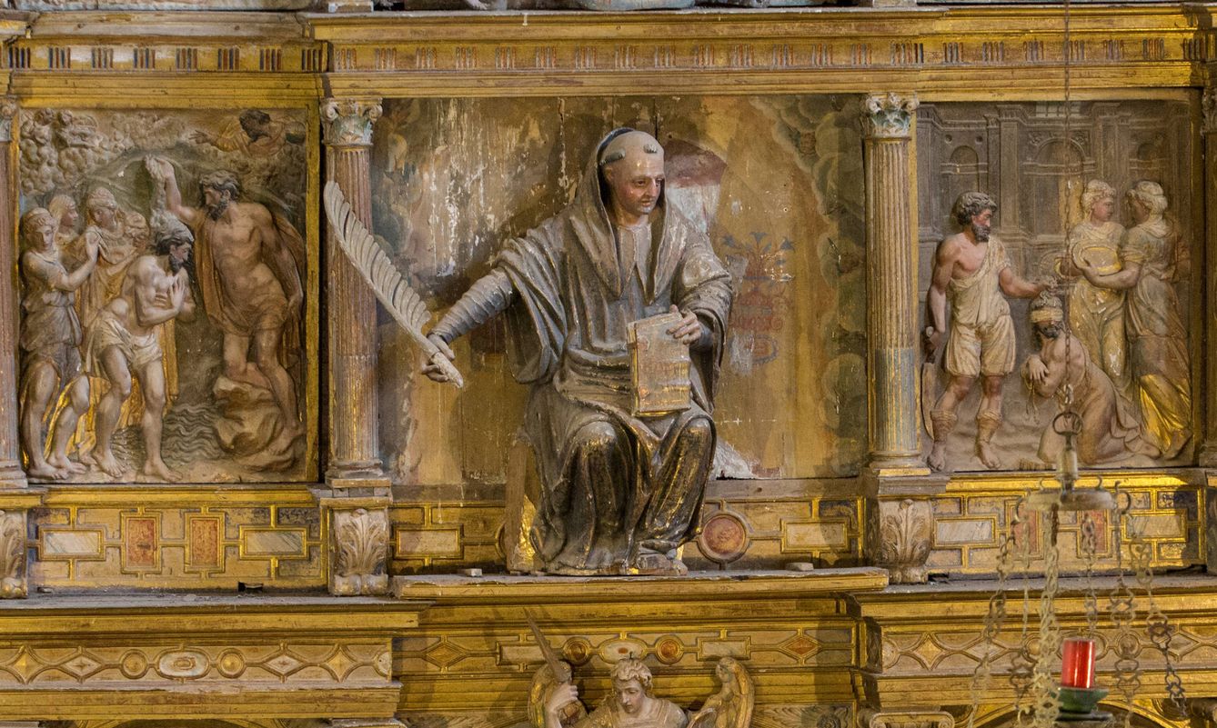 El retablo mayor de San Román es de estilo renacentista tardío. (D. B.)
