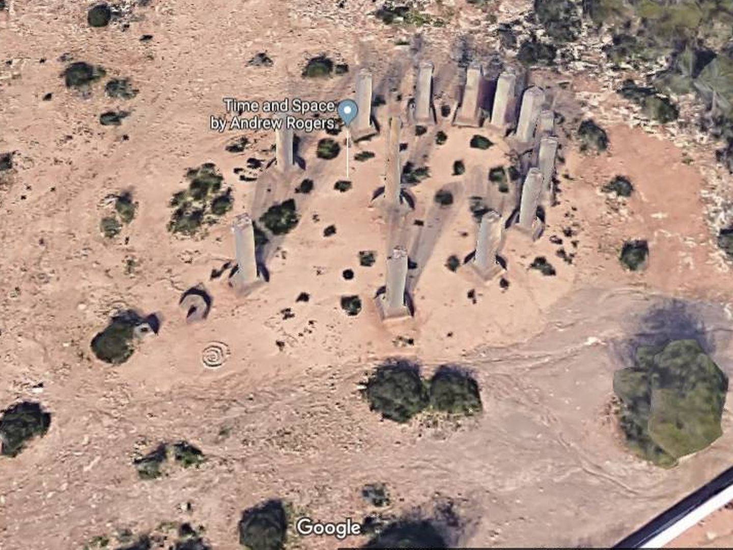 Vista aérea de la instalación de Guy Laliberté en su casa de Ibiza. (Google)