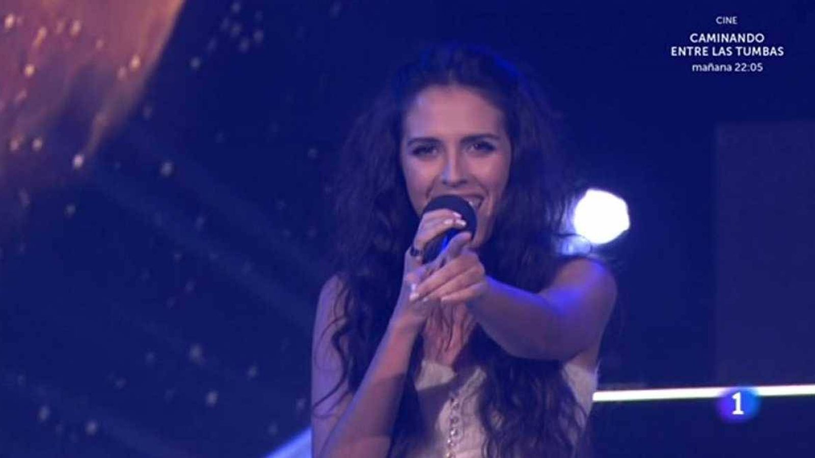 Foto: Mirela durante su actuación en 'Objetivo Eurovisión'